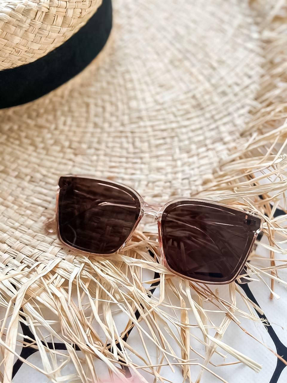 

Солнцезащитные очки в квадратной оправе коричневые, Коричневый