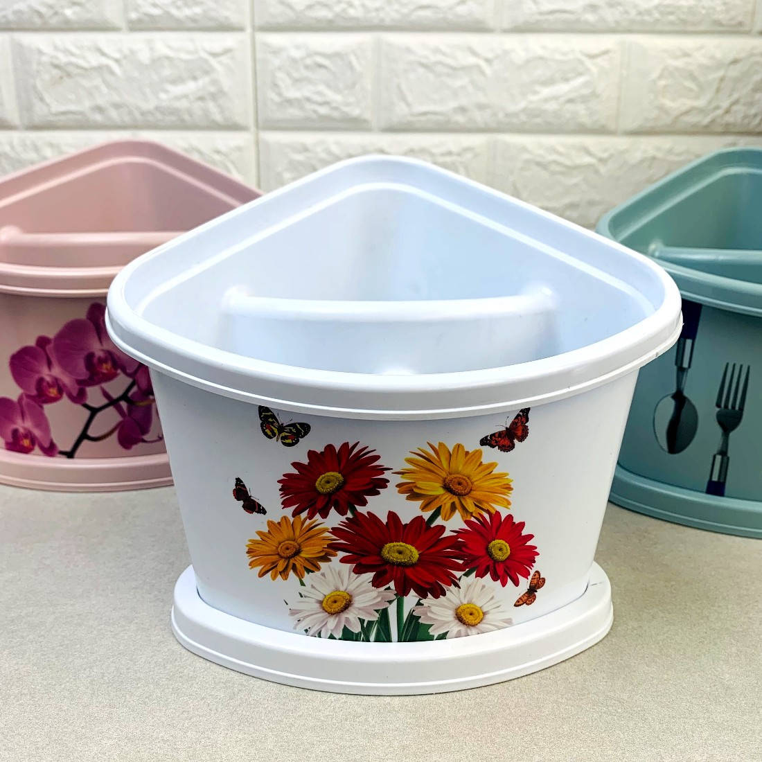 

Угловой фраже-лоток для хранения столовых приборов 3 секции