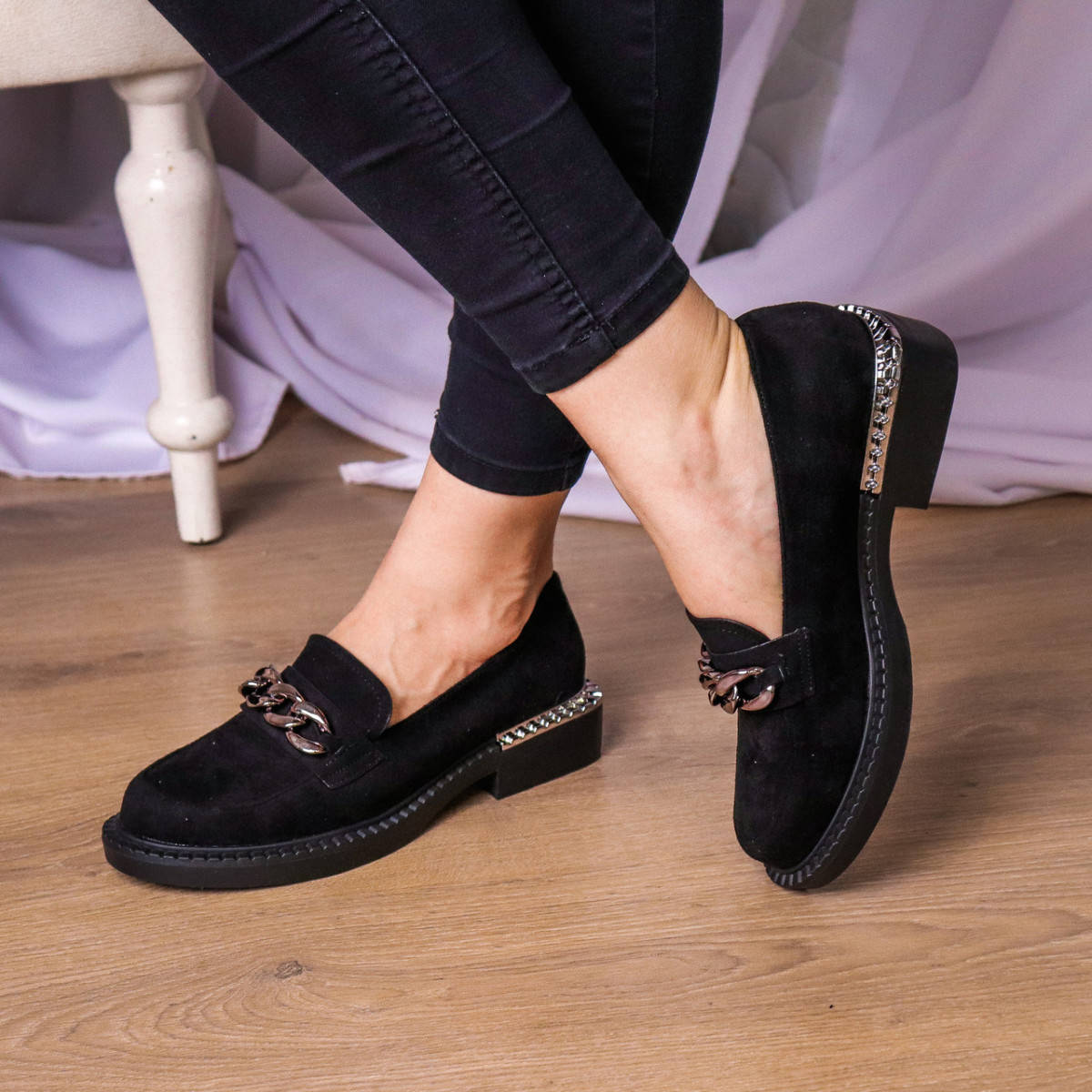

Лоферы женские Fashion Jin 3276 39 размер 25 см Черный