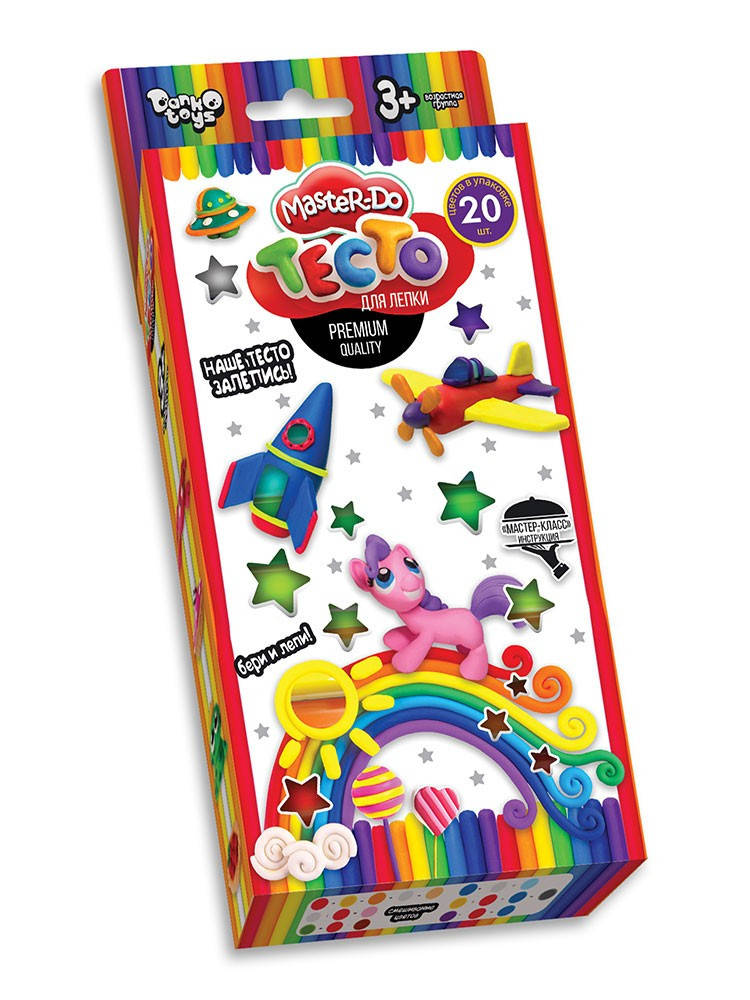 

Набор Теста для лепки "Master Do" 20 цветов Danko Toys, Разные цвета