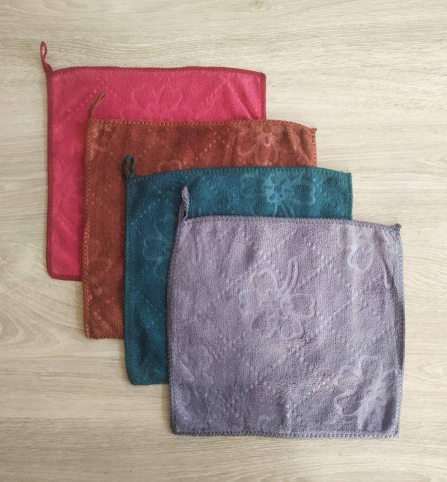 

Полотенце салфетки микрофибра Ромашка 25х25 для рук, Разные цвета