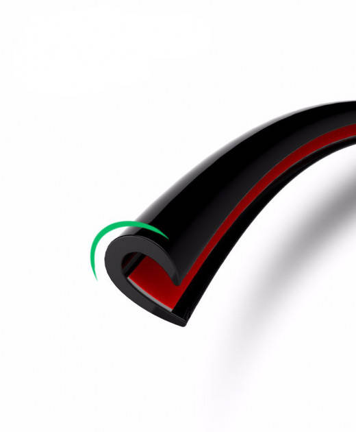 

Молдинг кромки двери 5м Черный силикон на скотче (клеится по кромке для защиты) (2903)