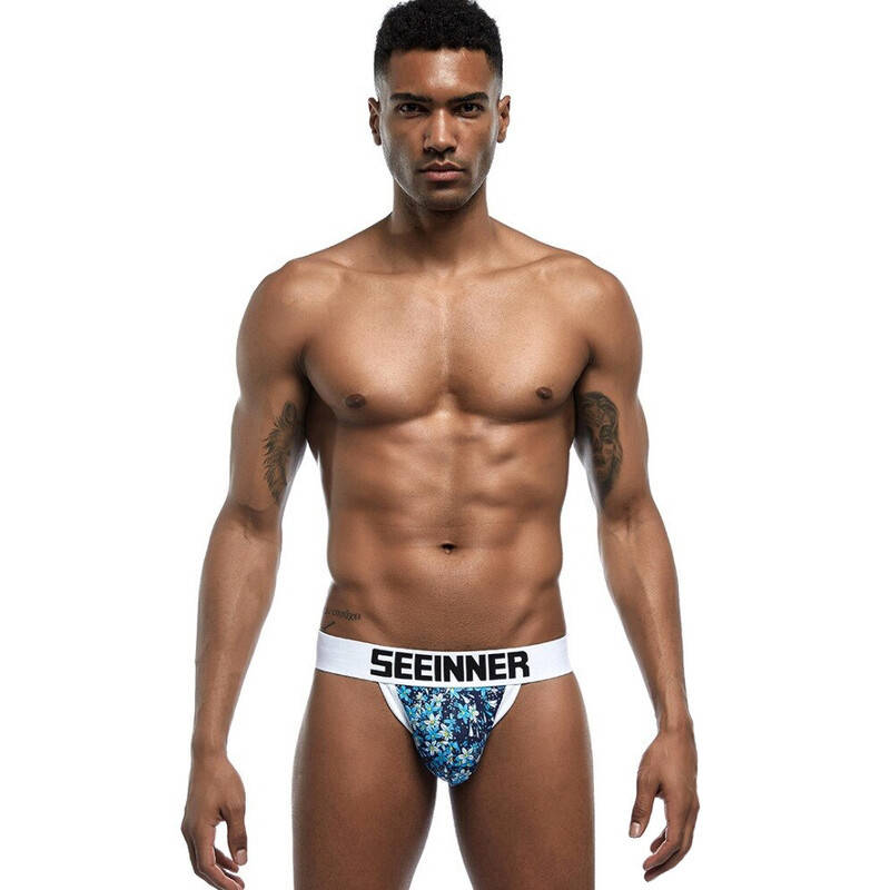 

Джоки мужские Seeinner синего цвета с цветочным принтом, Голубой