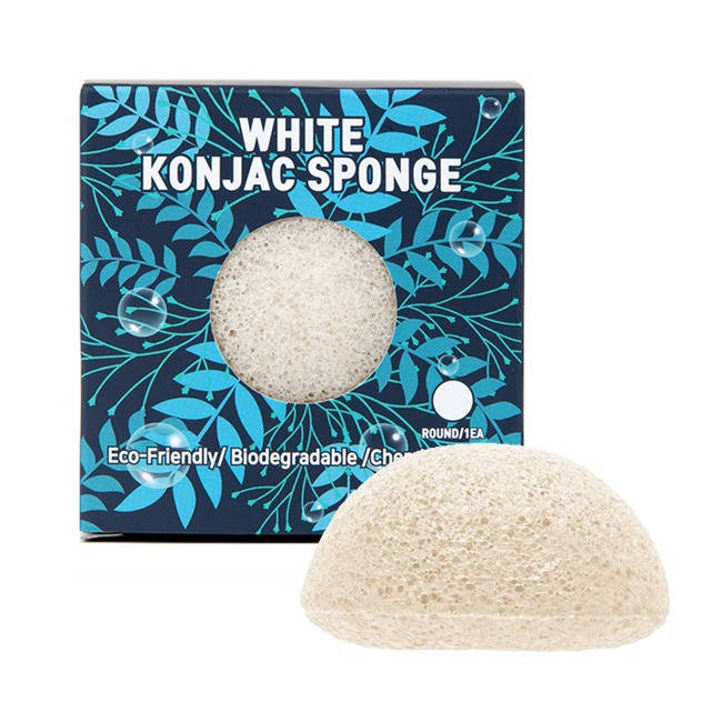 

Спонж конняку Trimay White Konjac Sponge, 1 шт