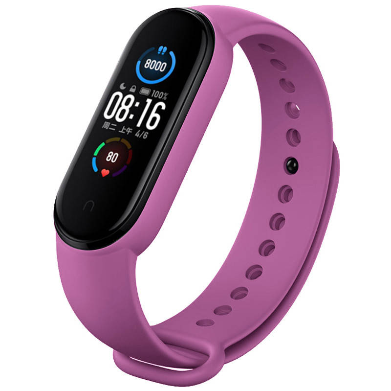 

Mi band 5 6 ремешок ми бенд 6 5 силиконовый Фиолетовый