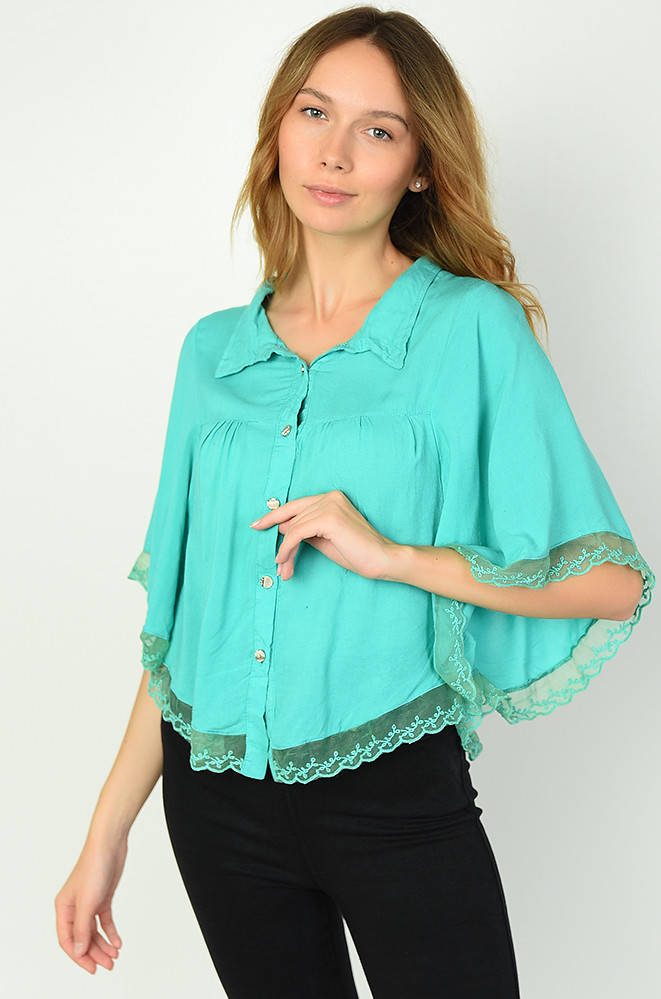 

Блуза женская мятная Уценка 135599M