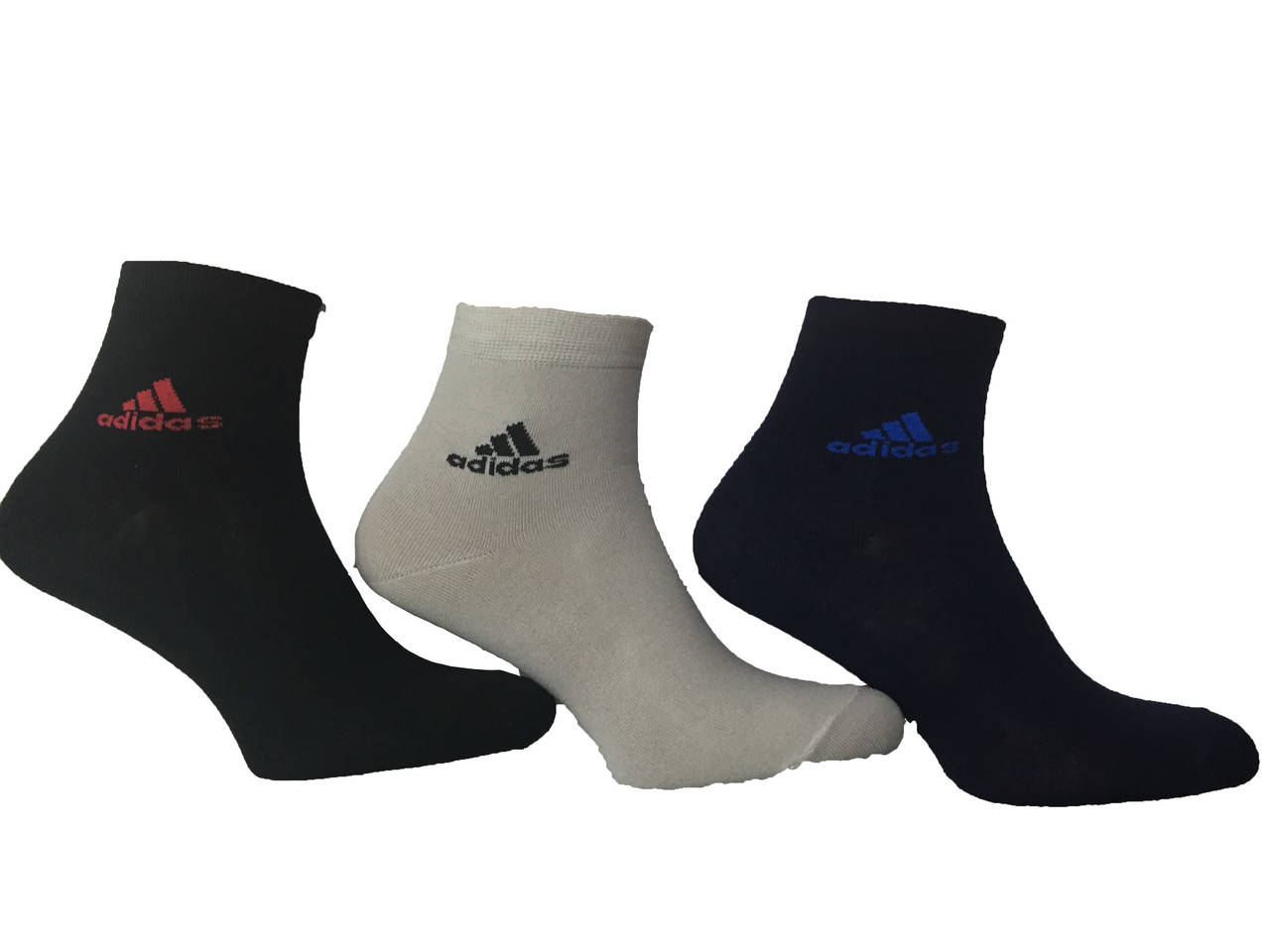 

Носки мужские спорт Adidas укороченные пр-во Турция, Разные цвета