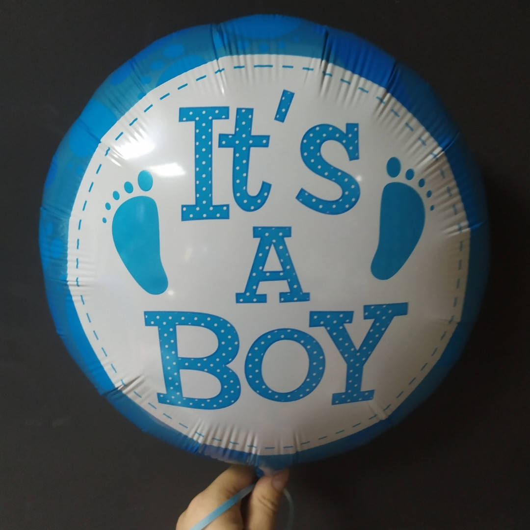 

Фольгированный шар круг It's a Boy 18" Китай упаковка, Голубой