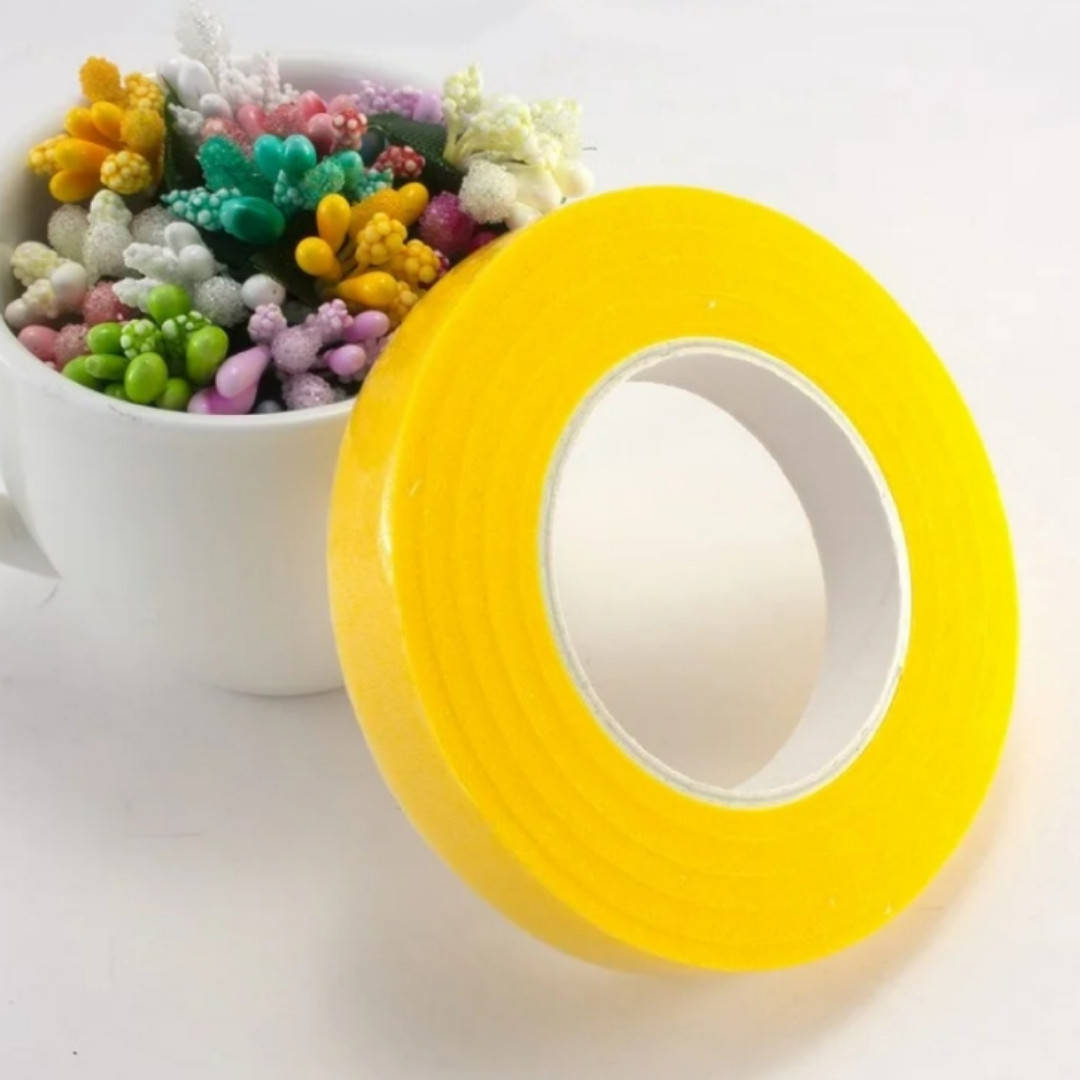 

Лента флористическая, тейп-лента 30 метров, Цена за 1шт, Цвет - Жёлтый