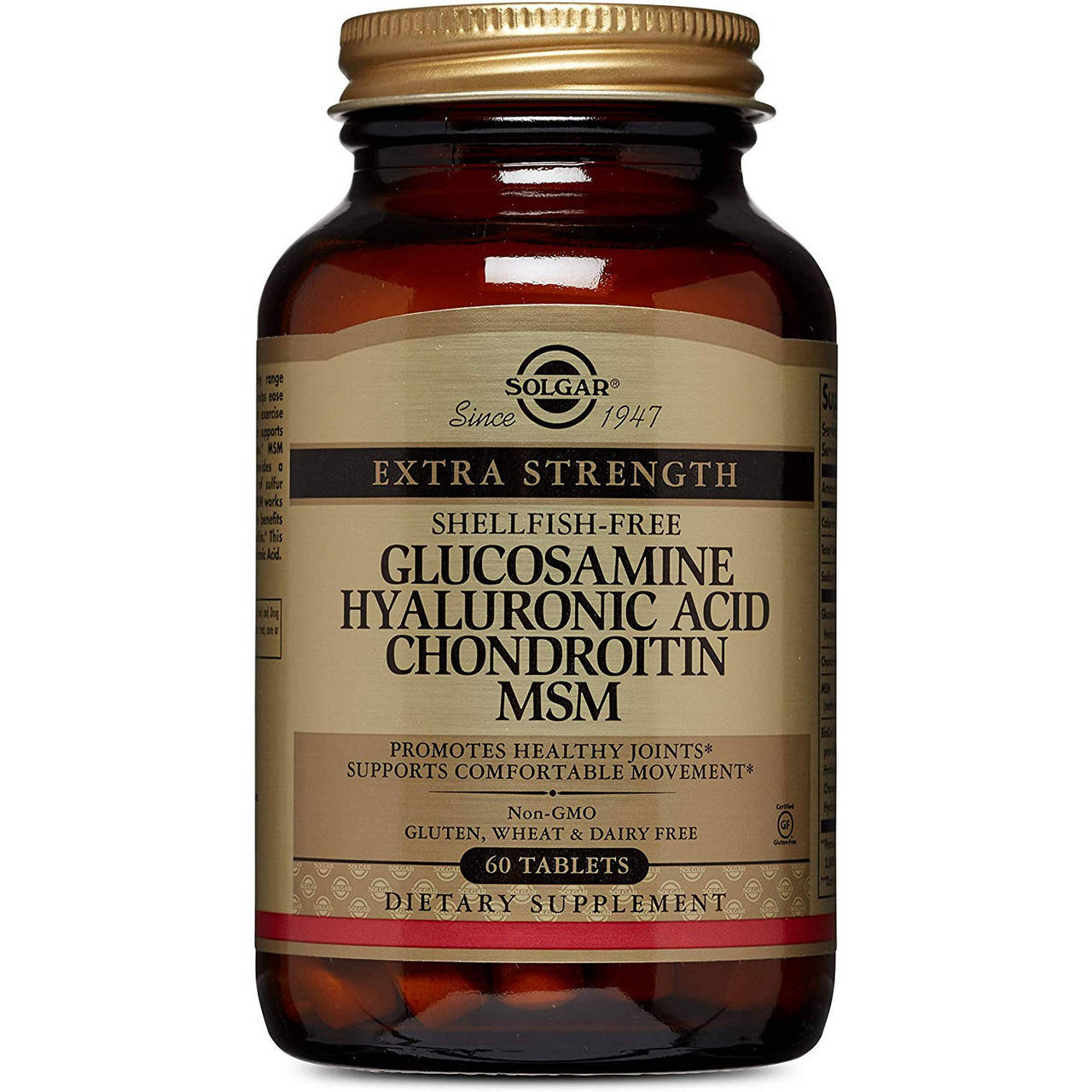 

Glucosamine Hyaluronic Acid Chondroitin MSM (Shellfish-Free) 60 Tablets