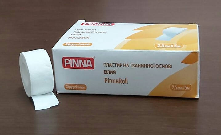 

Пластырь медицинский PINNA ROLL размер 2,5см х 5м тканевая основа