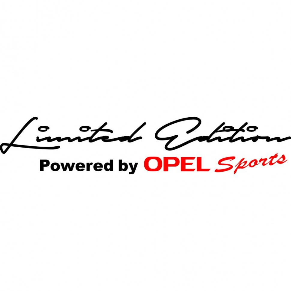 

Виниловая наклейка на автомобиль - Limited Edition Powered by Opel Sports