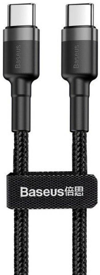

Кабель USB Baseus Cafule PD2.0 60W Type-C to Type-C 3A 2m Grey/Black (CATKLF-HG1)