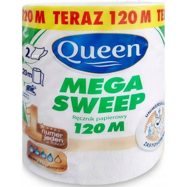 

Бумажные полотенца Queen Mega Sweep, 120 м