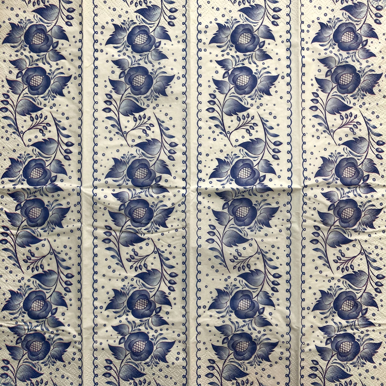 

Салфетка декупажная 33x33 см 3 "Синий узор" Серветка для декупажу