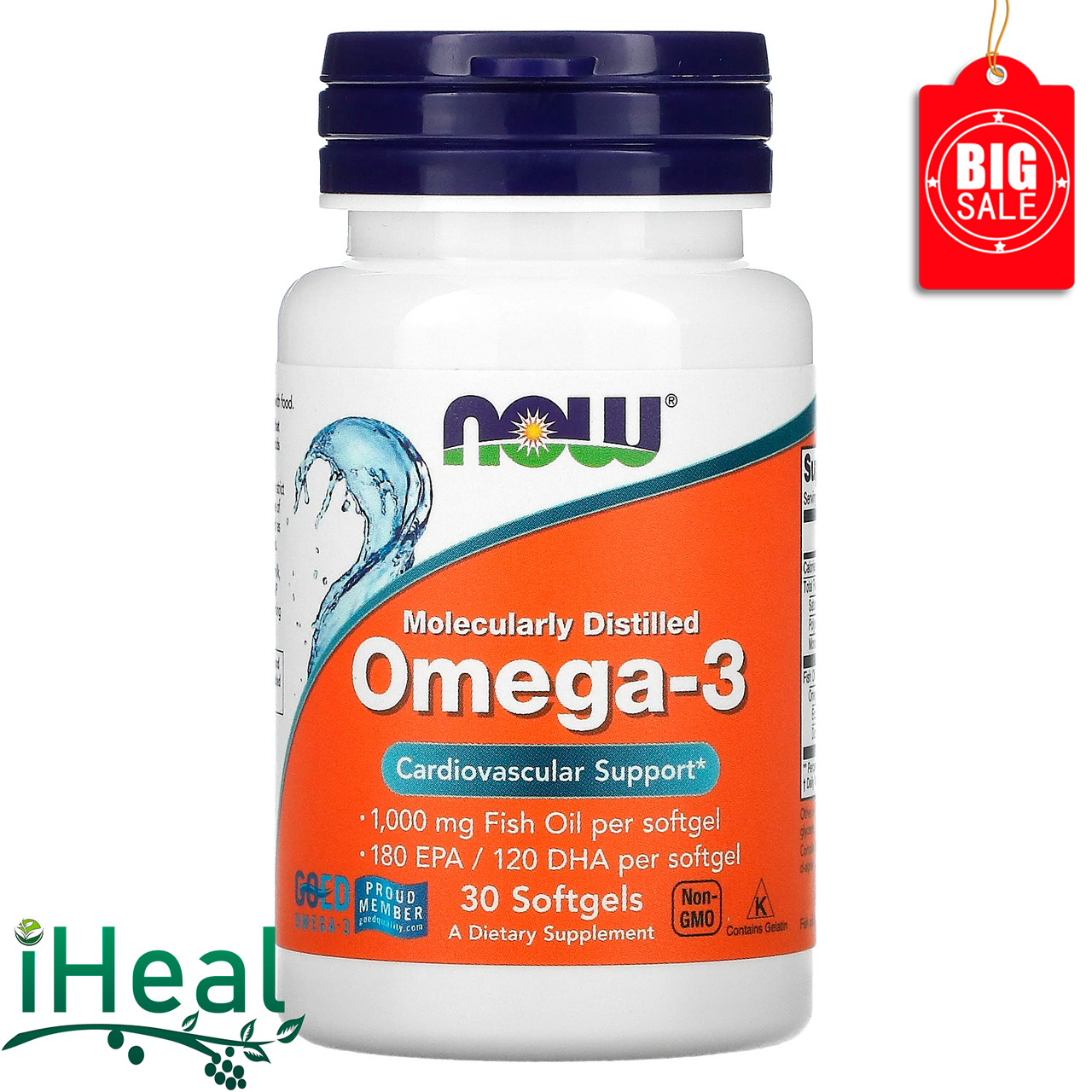 

Now Foods, омега-3, очищенная на молекулярном уровне, 30 капсул