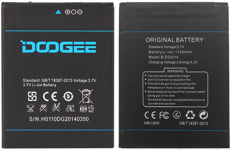 

Аккумулятор для мобильного телефона Doogee DG2014, (Li-ion 3.7V 1750mAh)