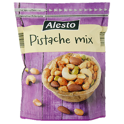

Горішки Алесто фісташковий мікс Alesto pistache mix 200g 30шт/ящ (Код : 00-00010334)