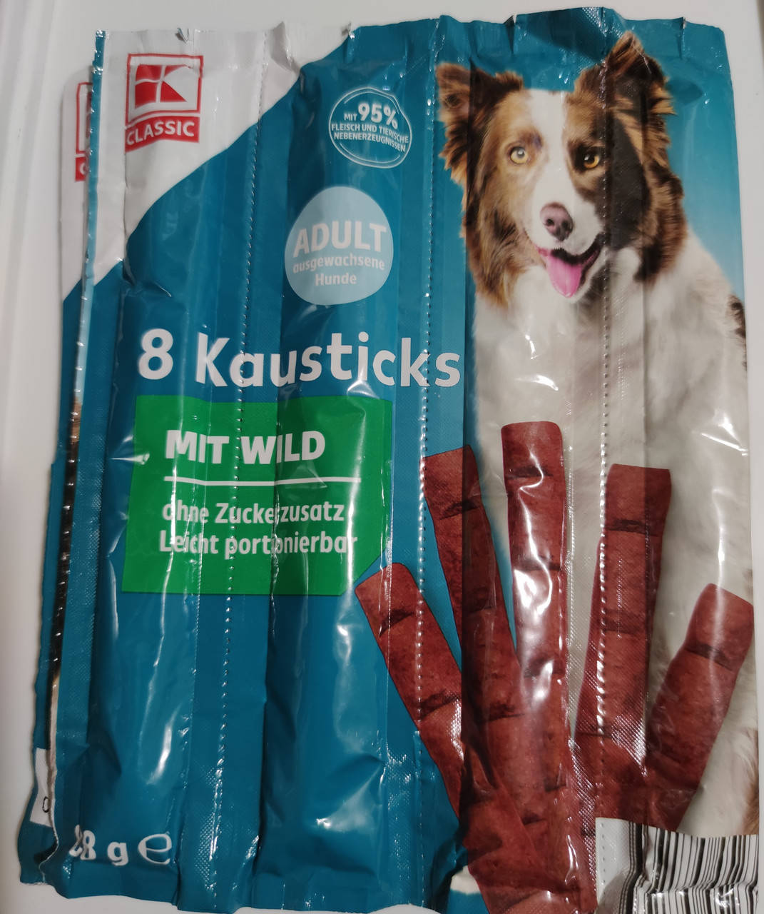 

Лакомства палочки для собак дичь 88гр 8 штук Германия