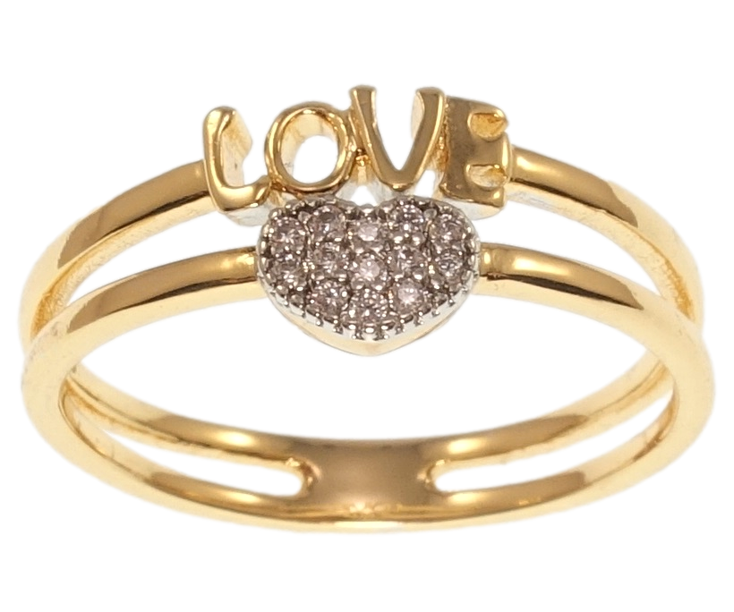 

Кольцо Xuping Позолота 18K+Родий "Любовь" р.18.5,19