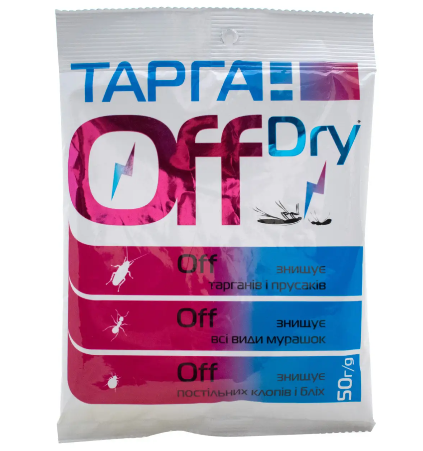

Порошок от бытовых насекомых тарган off dry 50 г