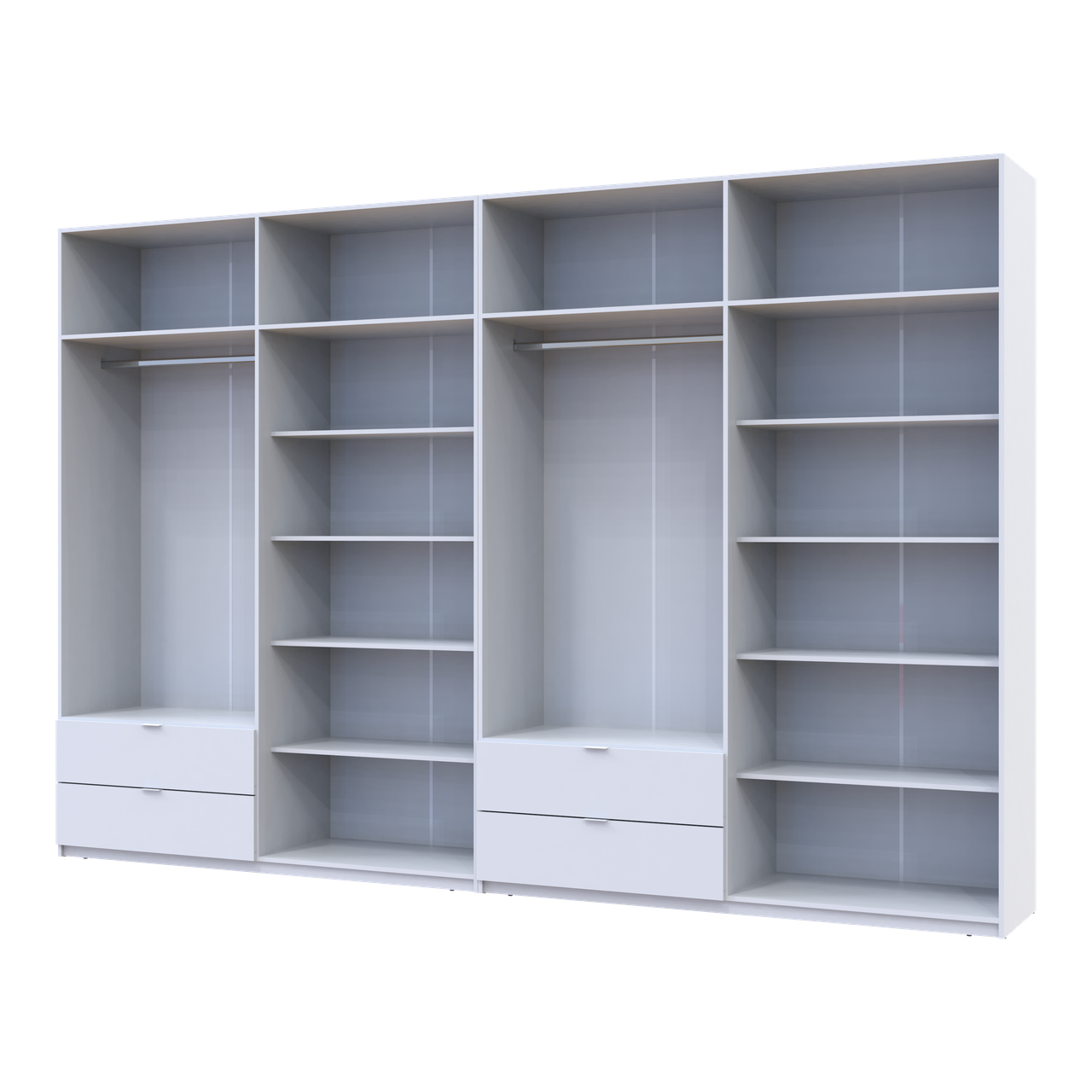 Розпашна Шафа для одягу Doros Лукас Білий 4+4 ДСП 360х50х240 (42005142) 3