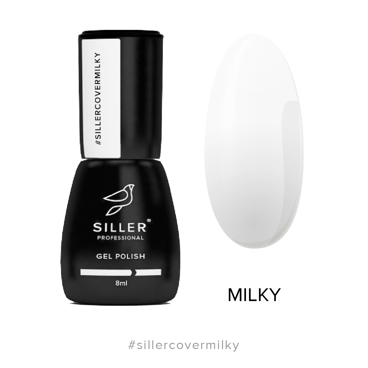 

Siller Cover Base Milky — молочная камуфлирующая база для ногтей, 8мл