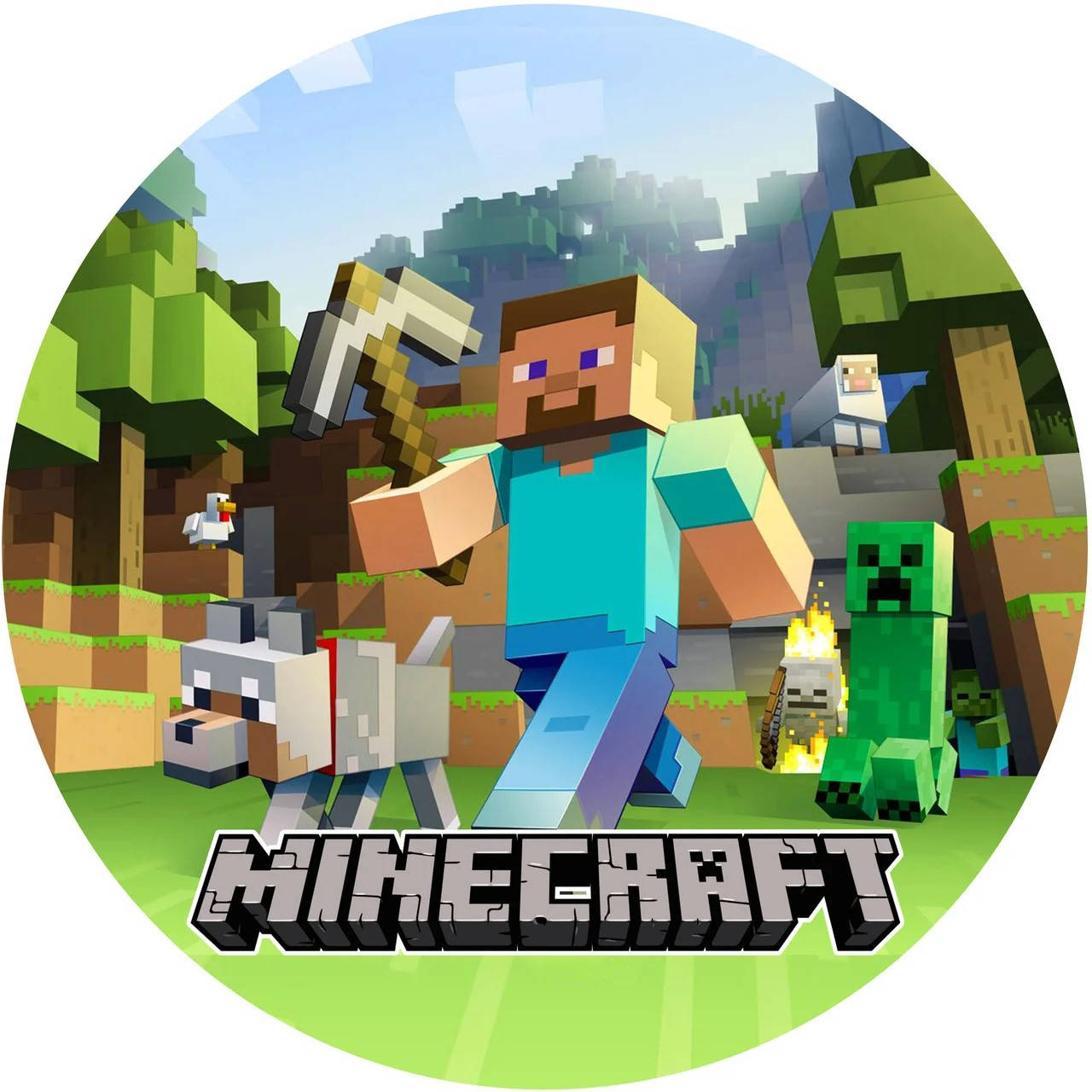 

Тарелки бумажные детские одноразовые "Майнкрафт", 18см