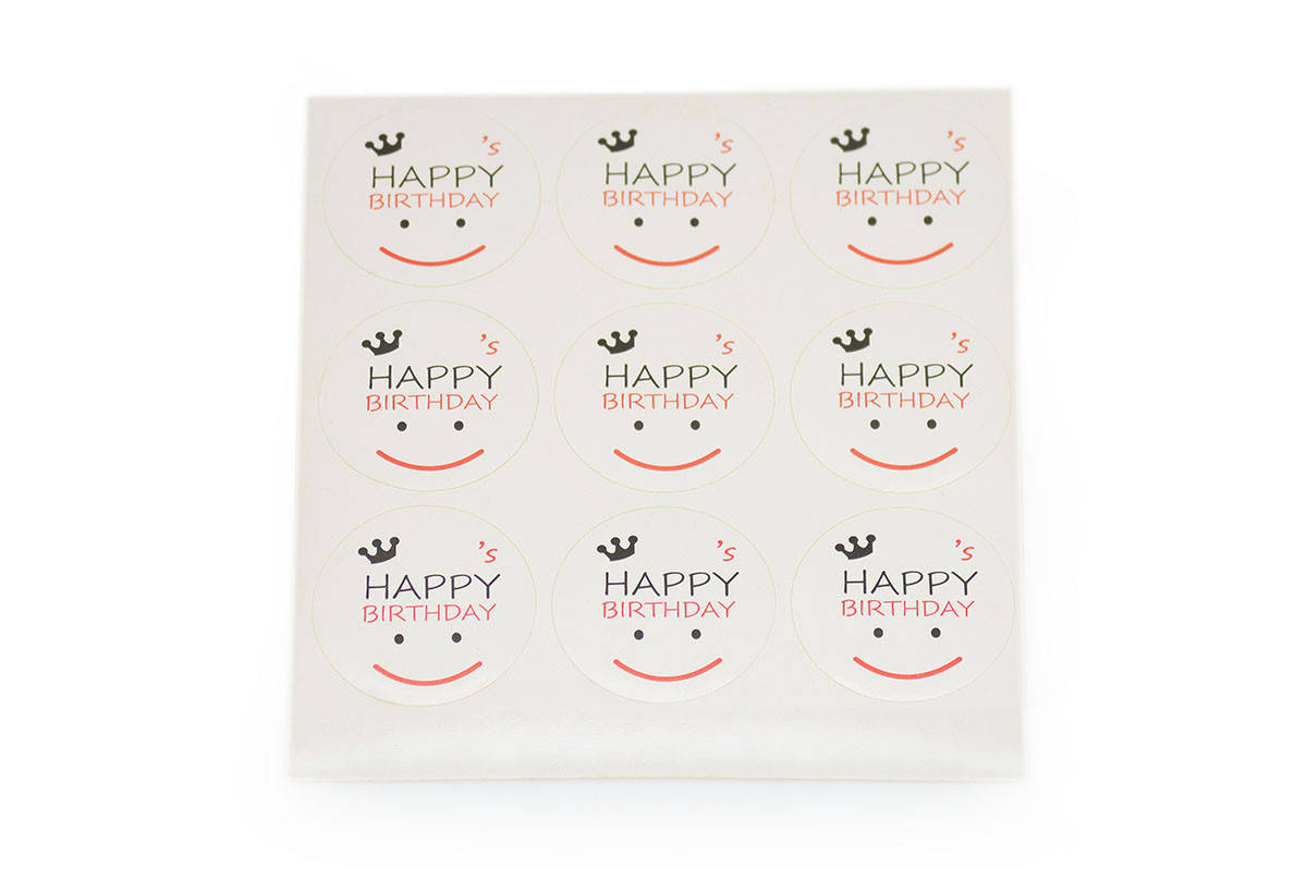 

Наклейки круглые "Happy Birthday"