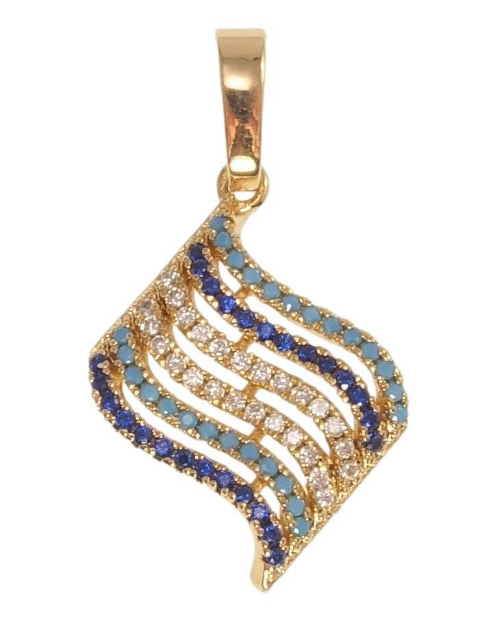 

Кулон Xuping Позолота 18K "Волнистые дорожки разноцветного циркония"