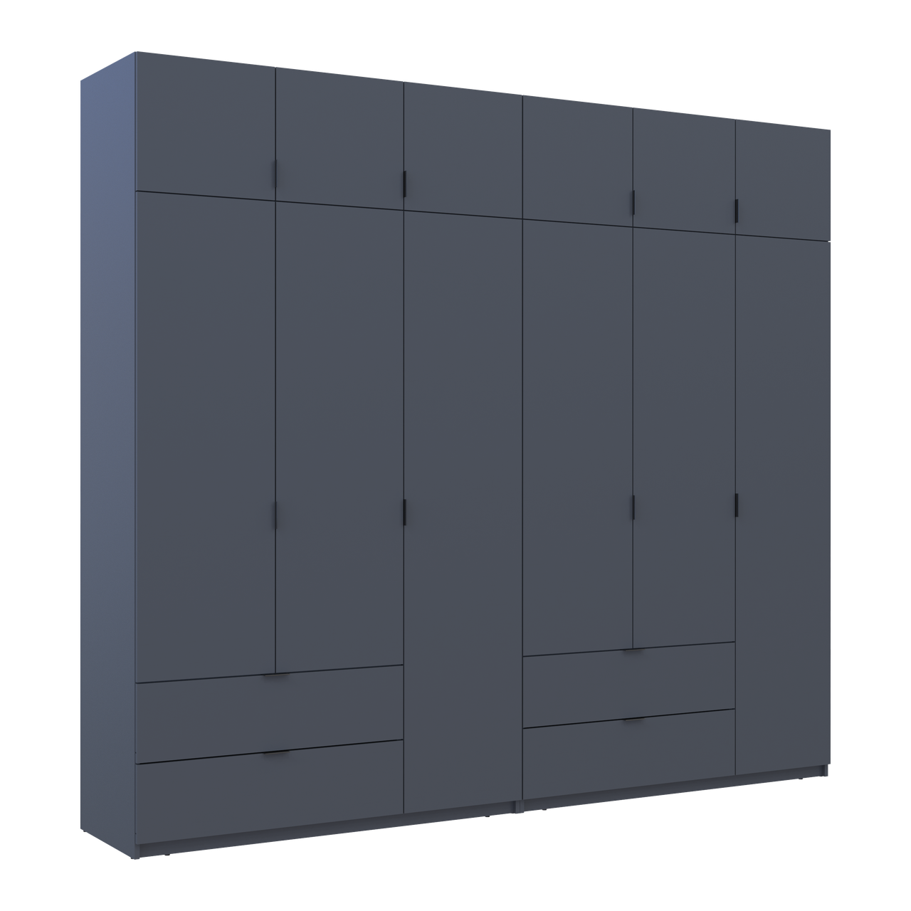 Розпашна Шафа для одягу Doros Лукас Графіт 3+3 ДСП 270х50х240 (42005117) 6