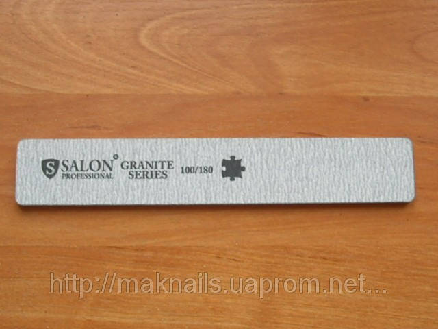 

Пилка "Salon professional"- серая , широкая , 100/180 грид