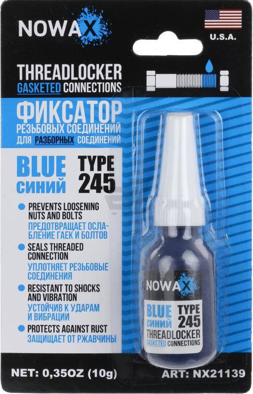 

Фиксатор резьбы синий (для разборных соединений) 10g Nowax Threadlocker Blue