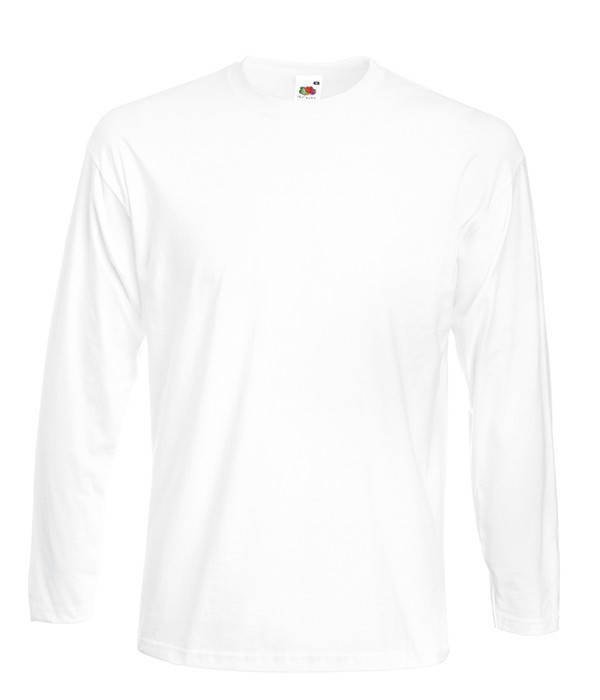 

Мужская футболка с длинным рукавом Премиум XL, 30 Белый
