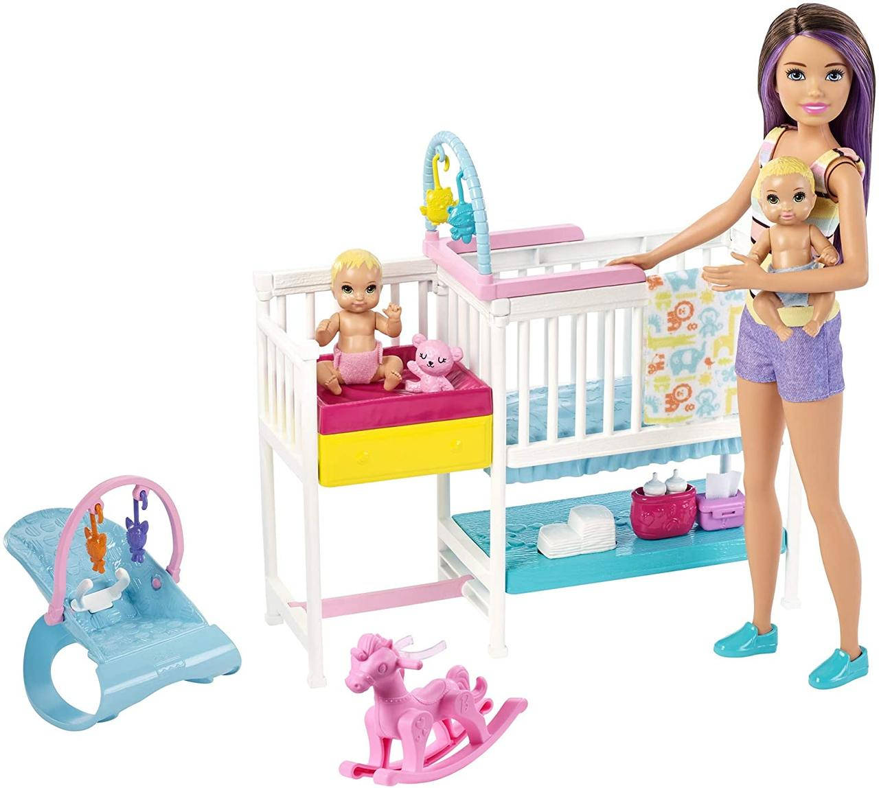 

Барби Скиппер няня Детская комната Уход за малышами Barbie Nursery Skipper Babysitters