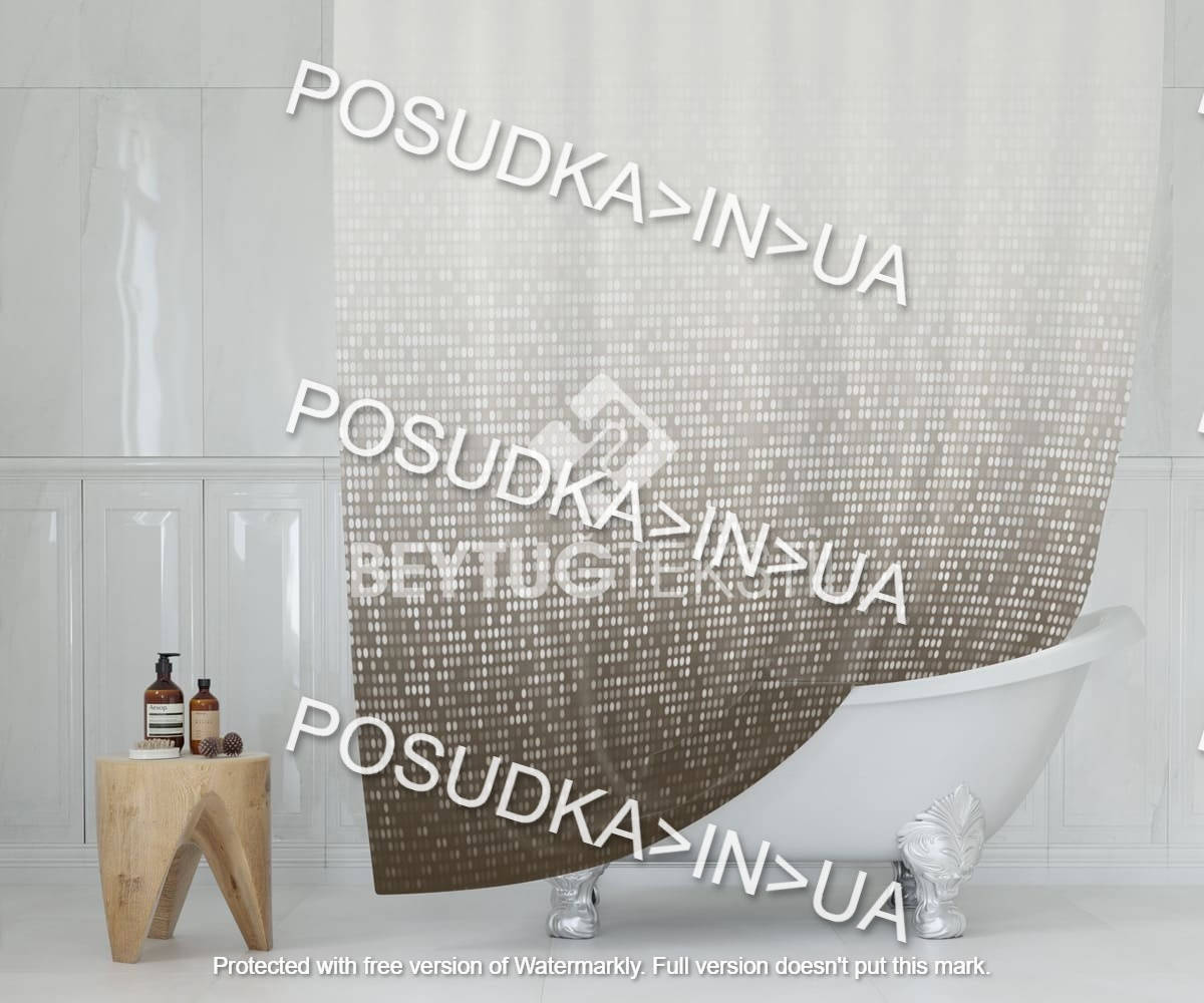 

Шторы для ванной комнаты 200*240 Tropik Matrix 3636 бежевая тканевая