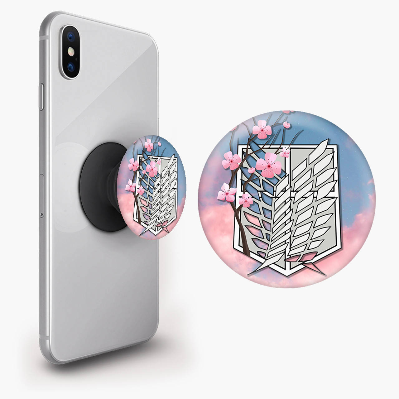 

Попсокет (Popsockets) держатель для смартфона Атака на титанов (Attack on Titan) (8754-3042) Черный