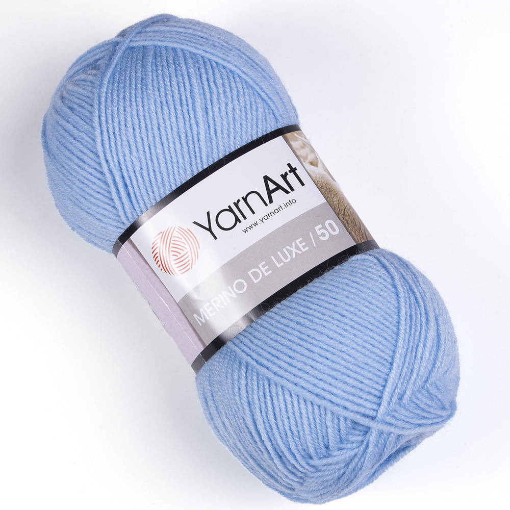 

Yarnart Merino De Luxe 50 № 215 голубой