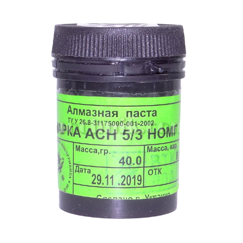 

Паста алмазная для металла АСН 5/3 НОМГ 40 г