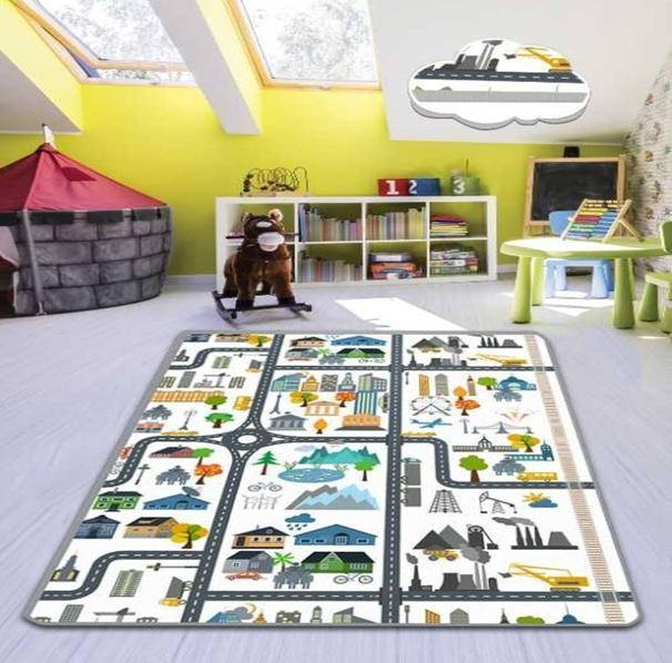 

Коврик прямоугольный в детскую комнату Chilai Home " Снежный город ", Разные цвета