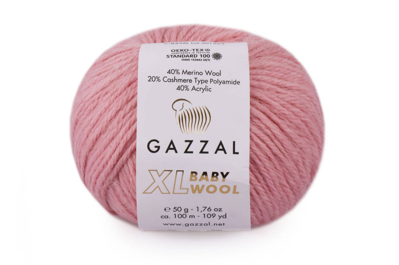 

Gazzal XL Baby Wool, Пудра №845, Розовый