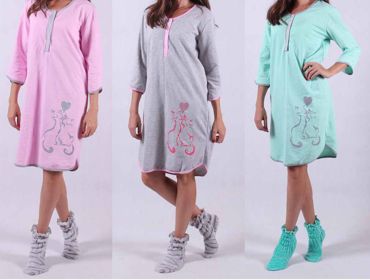 

Рекомендуем! Эко ночная туника Теплая для беременных и кормящих мам ночнушка без синтетики м/л розовая