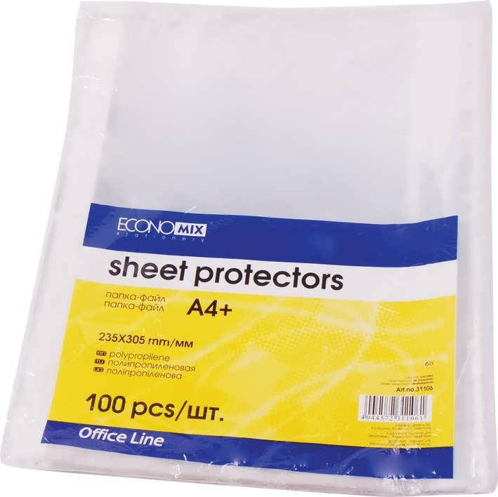 

Файл А4+ 30 мкм, 100 шт. Economix апельсин