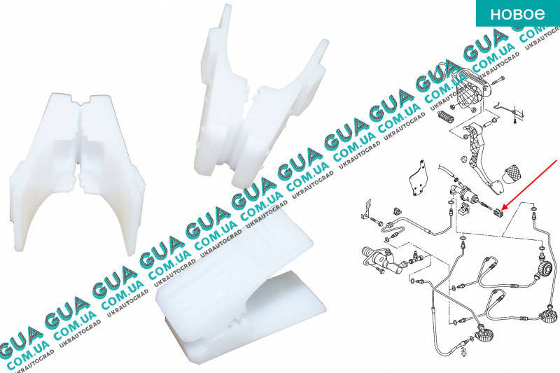 

Клипса штока главного цилиндра сцепления ( сухарик / втулка / гнездо / пружинный зажим педали ) 1 шт. 114422