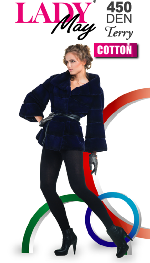 

Колготки женские махровые LADY MAY 450 Den, Черный