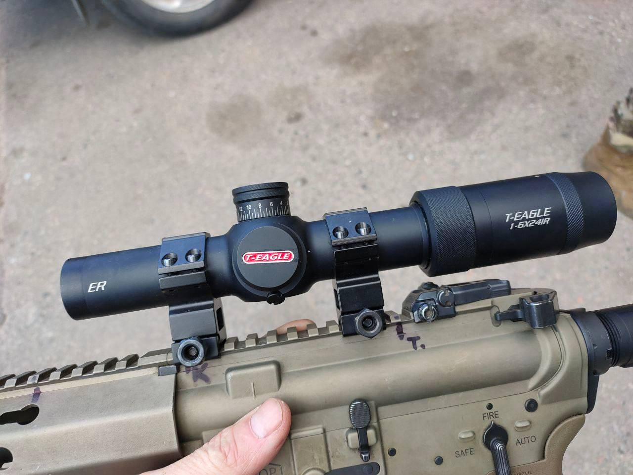 

ПРИЦЕЛ ОПТИЧЕСКИЙ ER 1-6X24 IR (T-Eagle)+крепление!, Красный