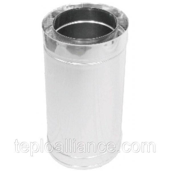 

Труба дымоходная двустенная нерж/оцинк Версия Люкс L-1 м D-200/260 толщина 0,8 мм