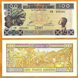 

Гвинея/Guinea 100 Francs 2012 Pick 35b UNC