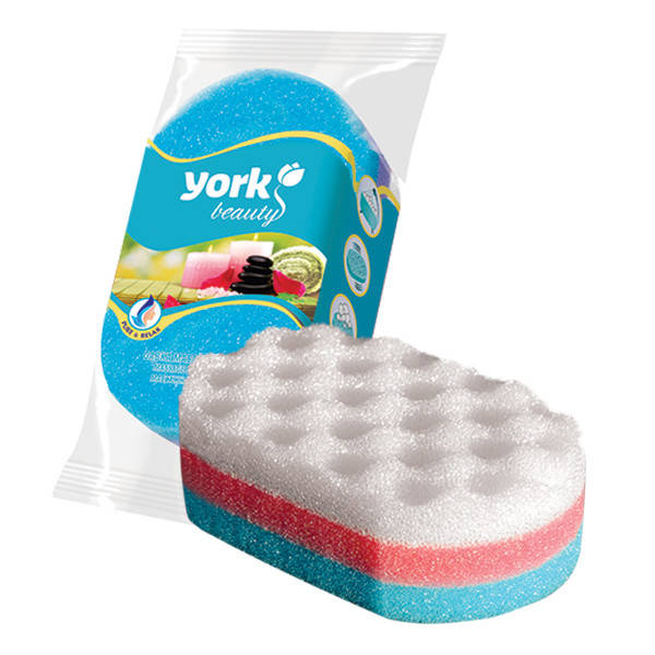 

Губка для ванны массажная York Радуга