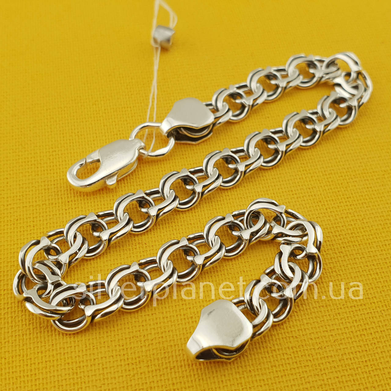 

Мужской браслет на руку из серебра. Бисмарк длина 20 см